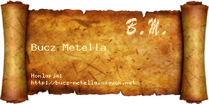 Bucz Metella névjegykártya
